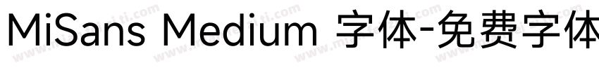 MiSans Medium 字体字体转换
